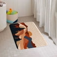 thumbnail image 3 of Abstract Boho Bath Mat, Mountain Sunset Forest Mid Century Terracotta Bathroom Rugs, Morden Minimalist Geometric Art Print Bathroom Accessories Shower Mat Kitchen Rugs 17x29 Inches, 3 of 4