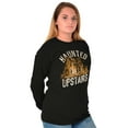 thumbnail image 4 of Haunted House Upstairs Halloween Plus Size Long Sleeve Graphic Tee Shirt Brisco Brands 2X, 4 of 5