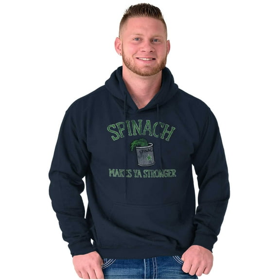 Spinach Makes Ya Stronger Popeye Hoodie Sweatshirt Women Men Brisco Brands S