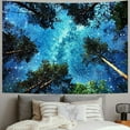 thumbnail image 2 of Creowell Forest Starry Tapestry Wall Hanging 3D Printing Forest Tapestry Galaxy Tapestry Forest Milky Way Tapestry Tree Tapestry Night Sky Tapestry Wall Tapestry for Dorm Living Room 40x60inch, 2 of 6