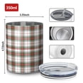 thumbnail image 4 of 12oz Coffee Tumblers Green and Red Christmas Plaid Pattern Stainless Steel Vacuum Insulated Travel Tumbler Coffee Cups Mug with Lid and Straw with Cleaning Brush for Cold & Hot Drinks, 4 of 5
