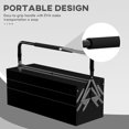 thumbnail image 4 of DURHAND Coffre à Outils en Métal Portable Armoire à Outils en Acier avec Poignée, Noir, 4 of 10