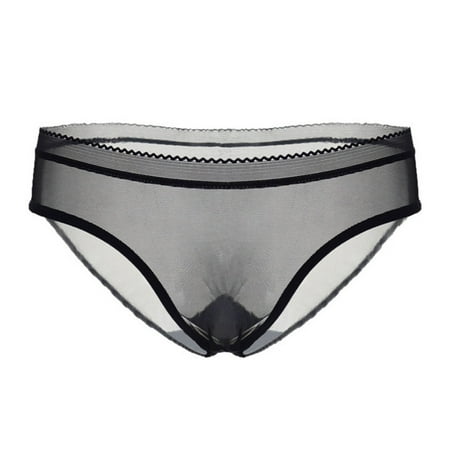 

CLZOUD Womens Breathable Underwear Black Polyester Womens Panties Seamless Comfortable Low Waist Panties Briefs Xl