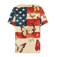 thumbnail image 6 of JTZGDY 4th of July Outfits for Women Plus Size Half Button V-Neck Henley Patriotic Tops Trendy Oversized Casual Short Sleeve Summer USA T-Shirt Multicolor#29 XXXL, 6 of 10