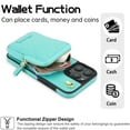 thumbnail image 4 of Fashion Crossbody Lanyard Zipper Wallet Leather Phone Case For iPhone 16E 16 Pro Max 15 Plus 14 13 12/12pro 11 Wrist Strap Card slot Protective Cover, 4 of 10