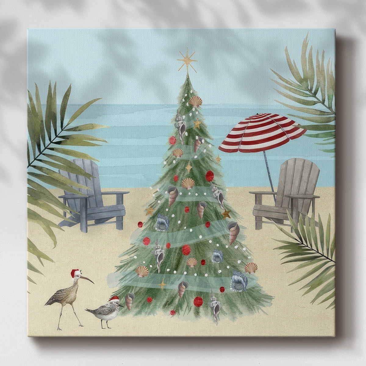 Merry Coastal Christmas II- Gallery Wrapped Canvas