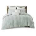 thumbnail image 1 of INK+IVY Ensemble de Couette Jacquard Moderne 3 Pcs 100 pour Cent Coton en Bleu, 1 of 10