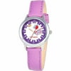 Butterflies Girls' Stainless Steel Watch, Purple Strap