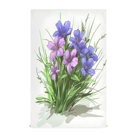 

Wildflowers Kitchen Towels 6-Piece Pack Tea Towels for Kitchen Decorative Waffle Design 28x18in