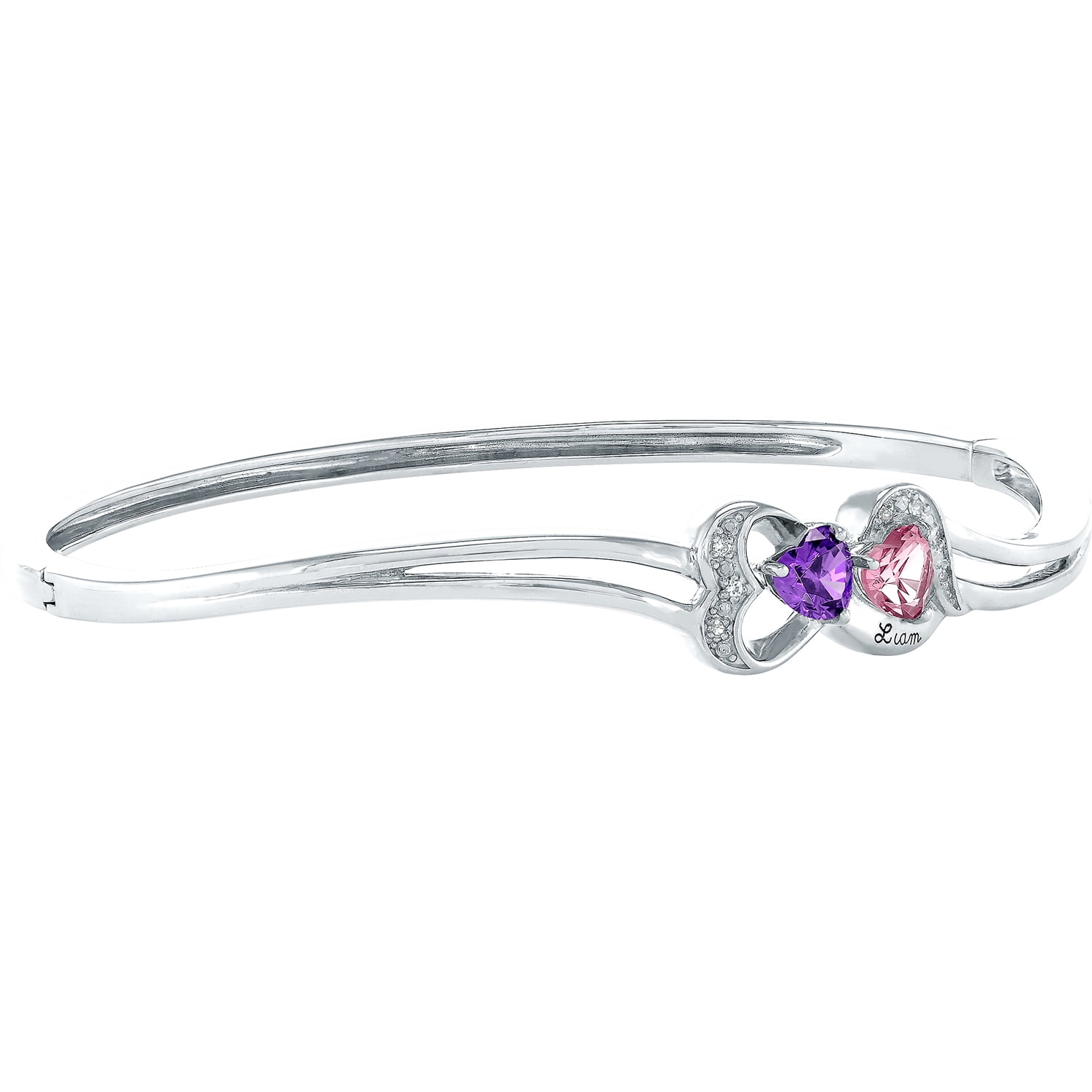 Personalized Family Jewelry Birthstone Women's Blaze Bracelet available in Sterling Silver, Gold over Silver, 10k and 14k Yellow and White Gold