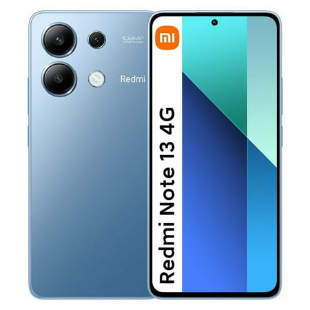 Xiaomi Redmi Note 13 4G LTE (128GB + 6GB) 6.67" 108MP Triple (Tmobile Mint Tello & Global) Global Bands Unlocked (Ice Blue Global ROM)