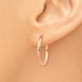 thumbnail image 3 of 14K Rose Gold Earring Hoop Women'S 20 mm Diamond-Cut Polished Earrings, 3 of 4