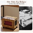 thumbnail image 5 of X-COSRACK Rolling File Cabinet with Lid, Under Desk Mobile File Organizer for Letter/Legal Size, Industrial Wood & Metal Mesh Document Storage Box on Wheels, Rustic Brown, 5 of 8