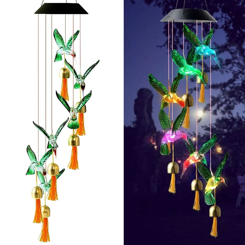 Details about   Wind Chimes Solar Powered LED Light Changing Hanging Garden Yard Outdoor Decor 