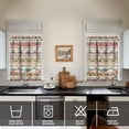 thumbnail image 3 of Kitchen Curtains 36 Inch Short - 3 Panel Set, Rod Pocket Window Curtain, Boho Floral Tribal Style, 100% Polyester for Farmhouse, Kitchen, Cafe, Bedroom, Easy Wash, 3 of 5
