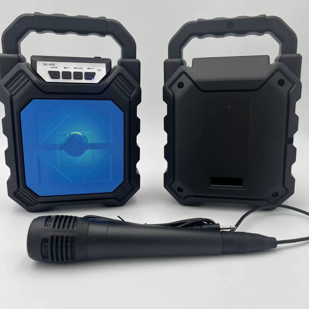 Karaoke Machine, Portable Bluetooth Karaoke Speaker for Adults Kids with Wired Microphone for Party/Birthday/Festivals