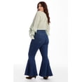 thumbnail image 4 of June & Vie Women's Plus Size High Waisted Flare Godet Jean, 4 of 5