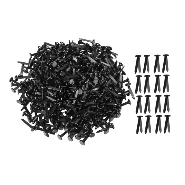 300 clips de papel, pasadores partidos estañados, alfileres para manualidades, chinchetas, remaches para scrapbooking Negro