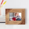 To Be Happy Is The Greatest Wish In Life Personalized Wooden Frame-5" x 3 1/2" Brown Horizontal