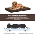 thumbnail image 2 of Dog Crate Bed Washable Dog Beds for Large Dogs, Big Waterproof Orthopedic Dog Bed with Egg Crate Foam Pet Bed Mat, Removable Oxford Cooling Cover, Khaki, 2 of 5
