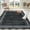Black, variant on Modern Scalloped Washable Area Rug - Non-Slip Stain Resistant Low Pile Carpet for Living Room, Bedroom, Dining Room