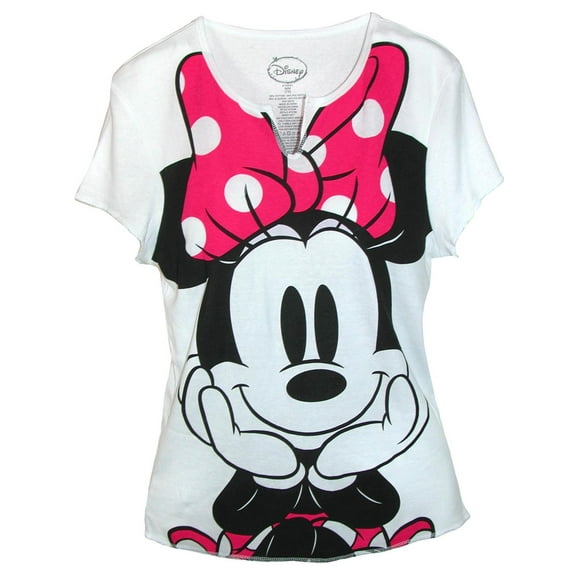 Disney Minnie Mouscapade Junior Ladies V-Neck Top