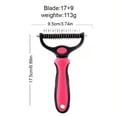thumbnail image 2 of Pet Grooming Tool Double Sided Slicker Pet Brush For Shedding Dematting  Stainless Steel Dog Comb, 2 of 7