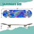 thumbnail image 2 of 31'' Complete Skateboard 7 Layer Canadian Maple Double Kick Deck Skateboards messy palm leaves watercolor tropical hand Skate Board for Beginner Adult Gifts, 2 of 5