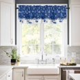 thumbnail image 2 of Navy Blue Christmas Kitchen Valances for Windows 60x18 Inch Kitchen Curtains Valances Rod Pocket Weeping Xmas Ball Snowflake Winter Bathroom Window Valances for Window Treatment Decor, 2 of 6