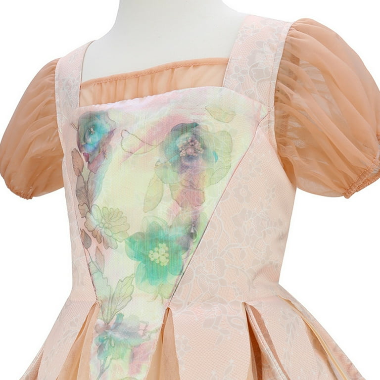 Kawell Animation Costume Champagne Princess Dress Up, Kids Halloween Cosplay Party Outfit, Academy Uniform School Suits, Evening Gown for Girls 4-12