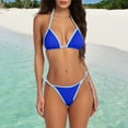 thumbnail image 2 of Baqcunre Tween & Women's Bikini Sets: Chest Pad Included, Two-Piece Swimsuits, 1Pc Swimsuit + 1Pc Panties Blue M, 2 of 6