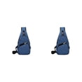 thumbnail image 2 of Qarigey Riñonera impermeable de tela para hombre, bandolera multifuncional y resistente al desgarro, riñonera azul Azul 2Conjunto, 2 of 6