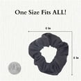 thumbnail image 4 of Motique Accessories 12 Pack Solid Hair Ties Scrunchies (Dark Grey), 4 of 5