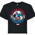 thumbnail image 3 of Marvel Captain America - Brooklyn - Juniors Cropped Graphic T-Shirt, 3 of 5
