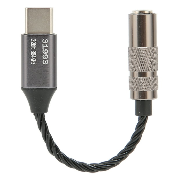 Adaptador de audio USB C a 3,5 mm tipo C a cable de dongle de audio para Samsung S10 S9 Plus