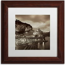 Trademark Fine Art "Atrani I" Canvas Art by Alan Blaustein, White Matte, Wood Frame