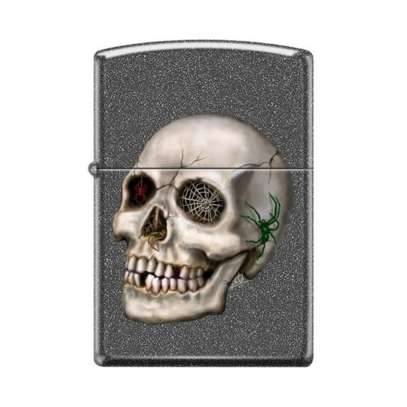 Zippo Lighter-Personalized Custom Message Engraved on Backside Dungeon Skull Iron Stone Windproof Lighter #Z5480