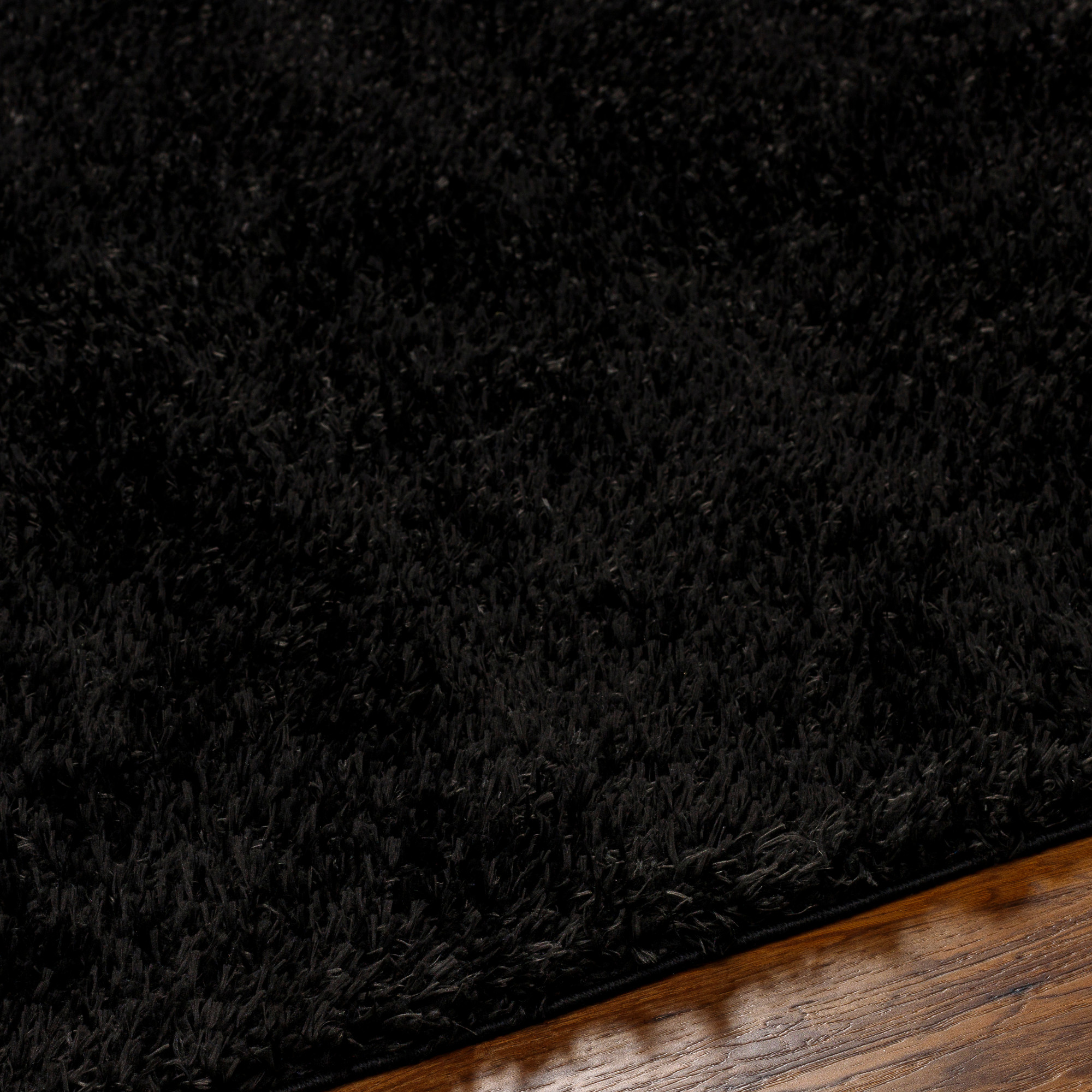 Artistic Wavers Moda Shag Area Rug, 5'3" x 7', Black