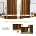 thumbnail image 3 of NICETOWN Velvet Blackout Curtains for Bedroom, Thermal Insulated Noise Reducing Energy Efficiency Privacy Luxury Velvet Curtains Room Darkening Rod Pocket Drapes, Gold Brown, 52"x108", 2 Panels, 3 of 10