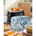 thumbnail image 5 of Blue Turtle Coastal Toaster Cover 4 Slice, Eucalyptus Leaves Botanical Dustproof Bread Machine Oven Cover with Storage Pockets, Fits Most Kitchen Toasters Protector, 5 of 5