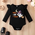 thumbnail image 2 of Halloween Gift for Toddler Girls Bodysuits Long Sleeve Halloween Pumpkin Ghostface Romper for and Toddlers Grey 18-24 Months, 2 of 7