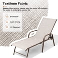 thumbnail image 3 of Crestlive Products 2‑Pack Outdoor Chaise Lounge Chairs – 5‑Position Aluminum Adjustable Patio Chaise Lounge with Rust Resistant Frame, Beige, 3 of 8