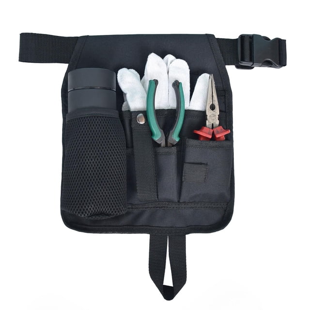 Riñonera para herramientas de jardinería, cinturón, delantal de jardinería, bolsa con soporte ajustable duradero, delantal de electricista para el