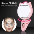 thumbnail image 3 of Selfie Ring Light for iPhone, Mini Clip-on Fill Light for Camera, Video, Rechargeable 9-Level Adjustable Brightness, USB Photo Flash for iPhone Laptop, 3 of 4