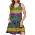 thumbnail image 4 of Uaswgudfs Sleeveless Embellished Midi Dress for Women - Feather & Bead Accents Party Sundress with Lightweight Flowy Fabric for Summer Casual Occasions, 4 of 5
