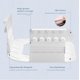thumbnail image 2 of Matsuzay Soporte para sábanas ajustables Soporte para sábanas Soportes innovadores Ropa de cama segura durante el sueño activo Termómetros Juego de 4 piezas blanco (caja de color), 2 of 6
