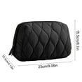 thumbnail image 3 of Pineapple Knit Cosmetic Bag Mini Travel Makeup Pouch 9x4x6 inch Lightweight Leakproof Zippered Organizer for Toiletries Accessories Women On-the-Go(Black), 3 of 6