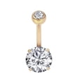 thumbnail image 1 of Funie Bague de Nombril en Zircon Cubique pour Femmes, Perçage Corporel, Bijou Cadeau, 1 of 7