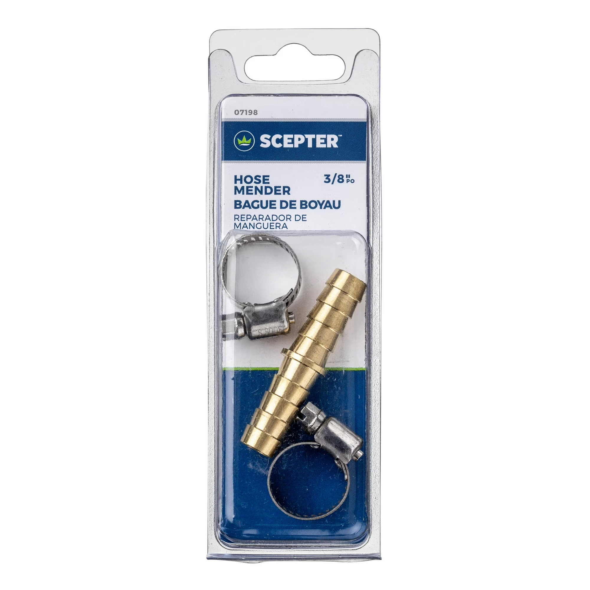 (3 pack) Scepter Hose Mender with Stainless Steel Clamps, 3/8", 07198, Fuel Line Boat Accessory