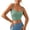 00-Mint Green1497, variant on Women's Double Strap Crop Tank Scoop Neck Slim Fit Gym Workout Tops